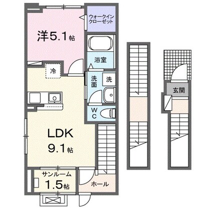 ラ・セーヌ博労の物件間取画像